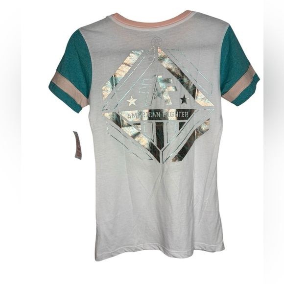 NWT American Fighter Howard Tee T-Shirt in Crystal White Blue Size XS - Picture 7 of 11
